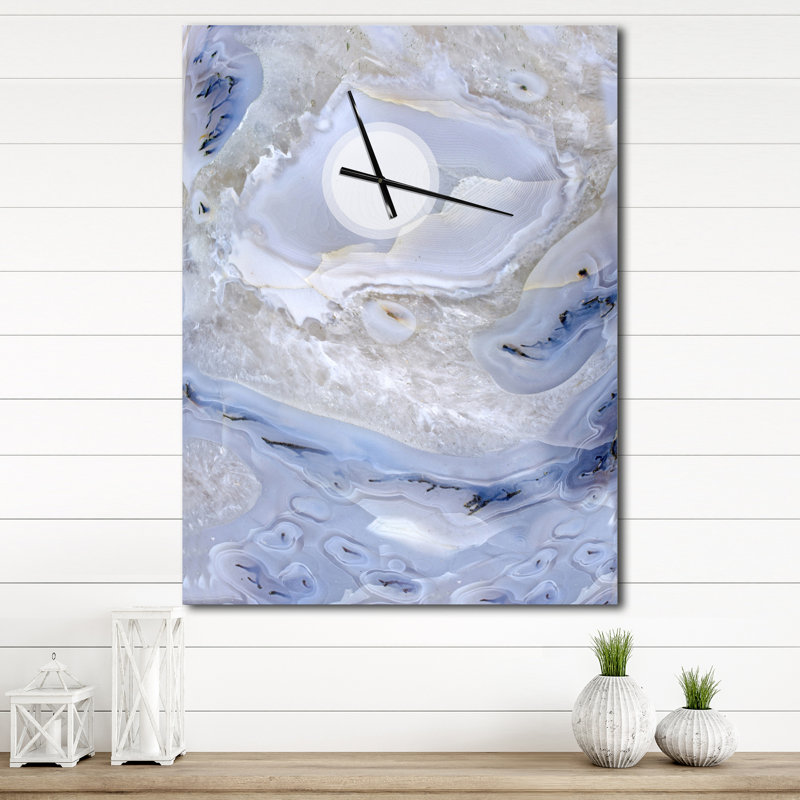 Agate Stone Background - Modern wall clock, 32" H x 24" W x 1" D
