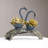 14.2" Gold Modern Simulation Couple Swan Sculpture Art Ornament Home Table Statue Decor-1727738084