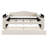 Full Size Upholstered Daybed with Trundle, Storage Armrests & Bluetooth Audio System, Teddy Fleece, Beige-118661102-118661100