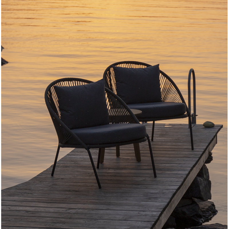 Nealy Patio Dining Armchair with Cushion