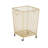 Cole And Grey Metal Square Mesh Wire Rolling Laundry Storage Basket With Ring Handles-2139855922