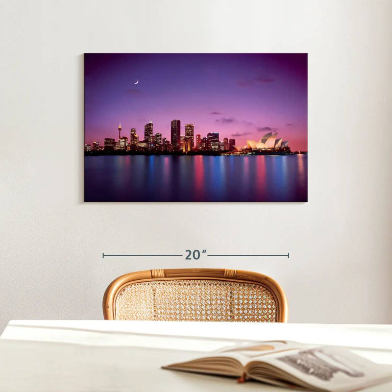 Sireci Sydney Night Skyline, 16" H x 24" W