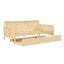 Daybed With Pull Out Trundle Wooden Home Furniture 1Pc Sofa Bed