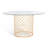 Round Glass Top Metal Base Dining Table