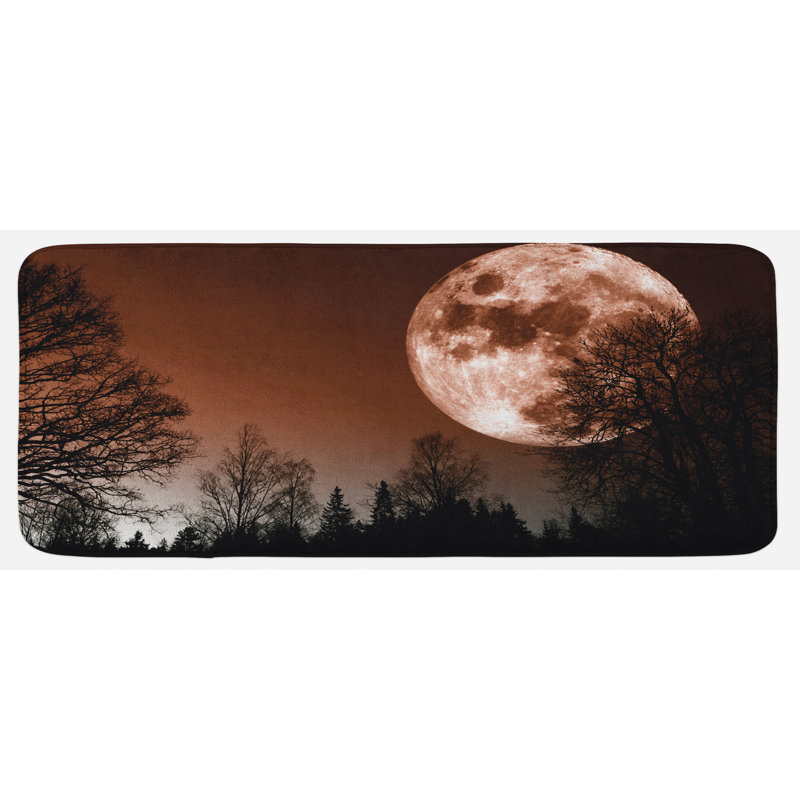 Rustic Solid Color Synthetic Kitchen Mat