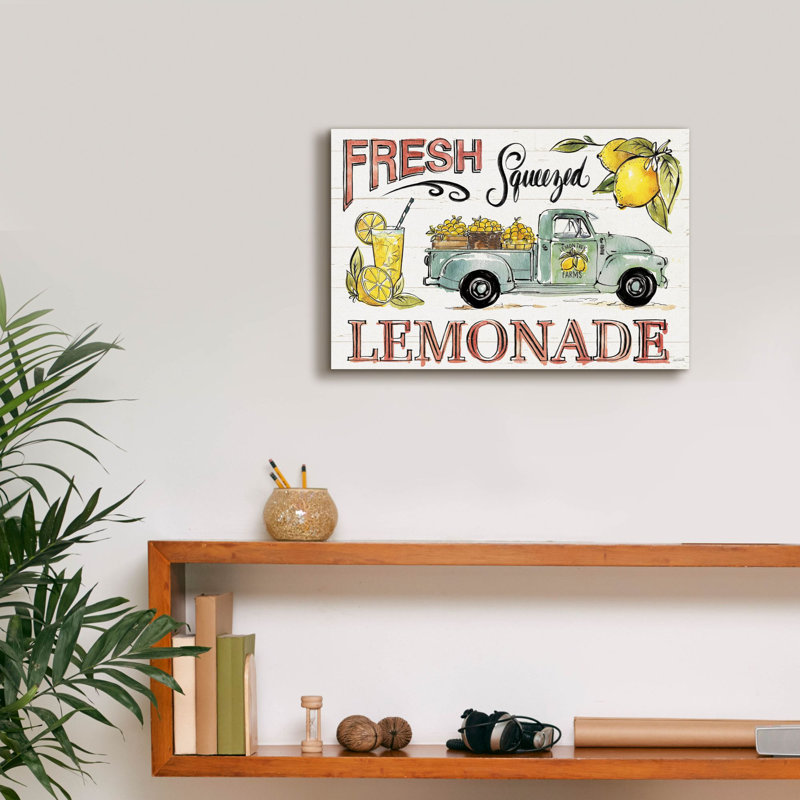 «Lemonade Stand 1» par Anne Tavoletti, art mural sur toile, H 12 po x l 18 po x P 0,75 po