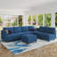 Canapé modulaire réversible avec repose-pieds Bresee-115612912-115612913