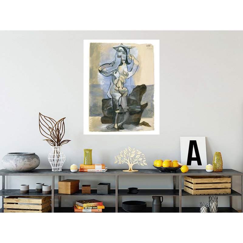 «Bather by the Sea» par Pablo Picasso - Estampe numérique, H 40 po x l 32 po