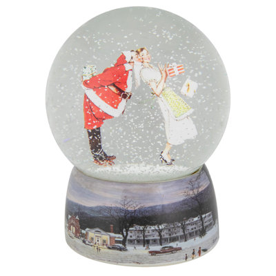Boule à neige 6,5 "Norman Rockwell 'Christmas Surprise'