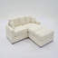 Canapé modulaire moderne, housses de coussin en velours côtelé 2 pièces, housses de canapé extensibles avec 2 coussins-226411254