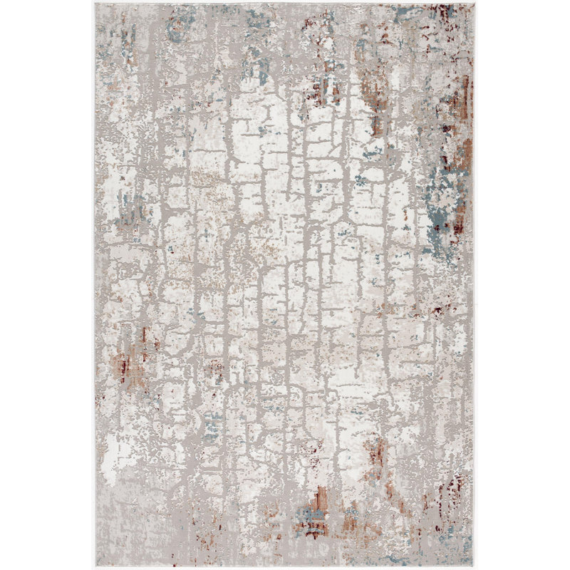 Tapis gris et ivoire Veun, Rectangle 8 pi x 11 pi