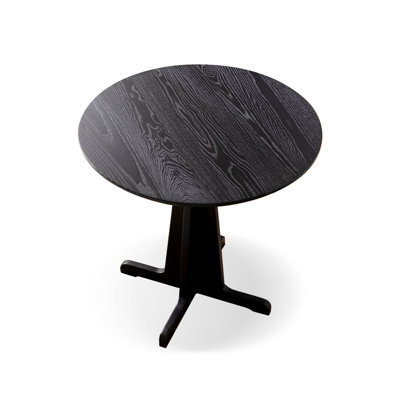 Black Round Solid Wood Dining table