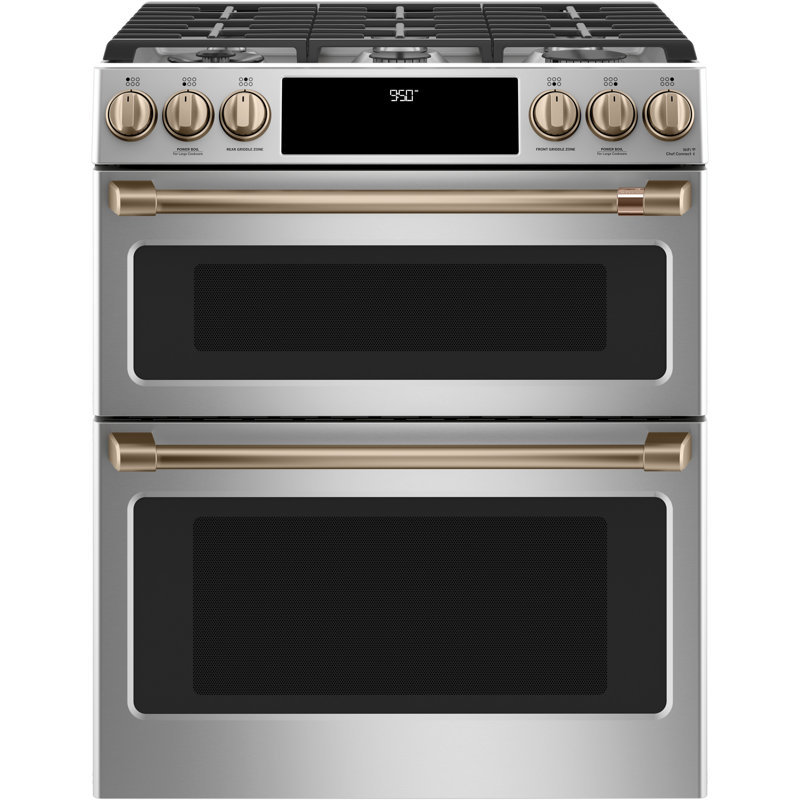 Front Control Gas Range Handle Kit, Brushed Bronze