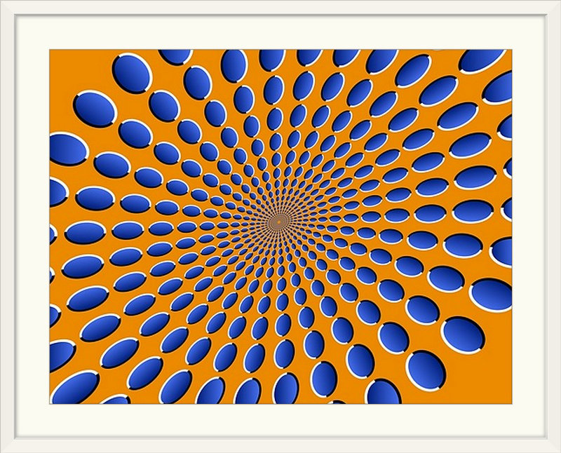 «Optique Illusions Pods» par Francy, impression, H 26 po x l 32 po x P 1 po, Cadre blanc