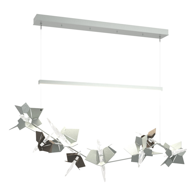 Luminaire suspendu pour îlot de cuisine Belladonna, Platine rétro, Fumée foncée