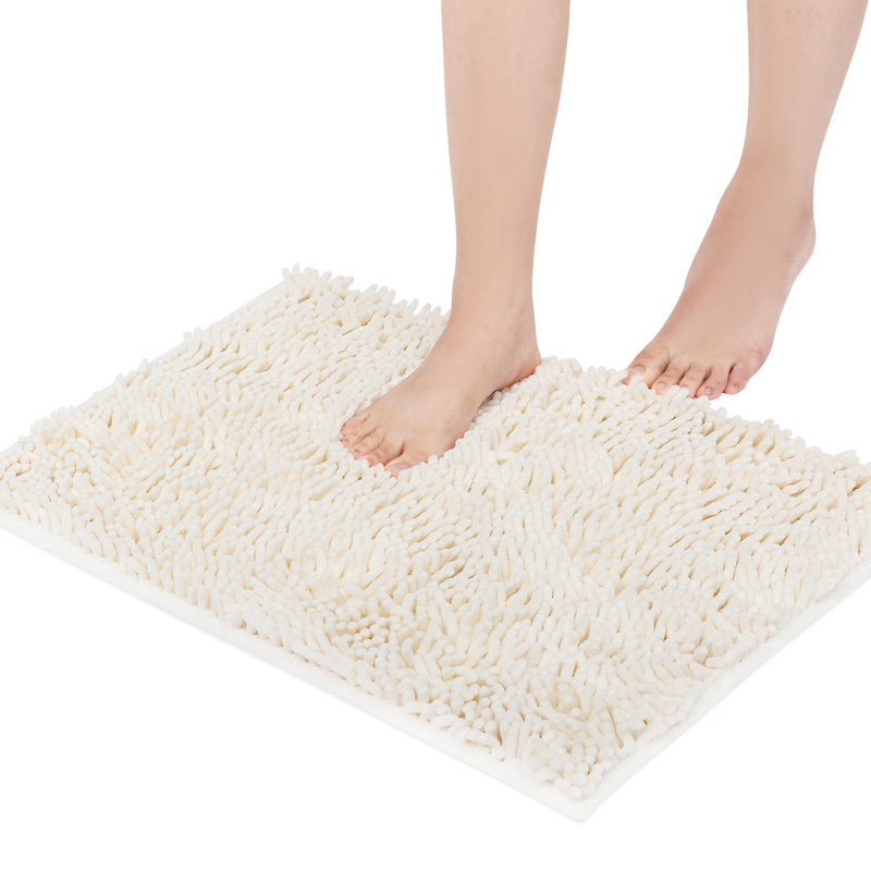 Tapis pour salle de bain Thomesha, L 17,2 po x L 23,8 po, Beige