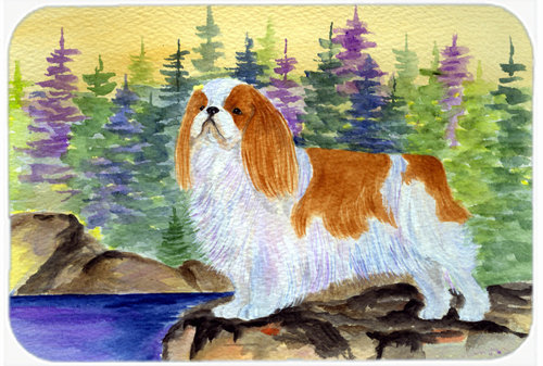 Planche à découper en verre trésors caroline English Toy Spaniel