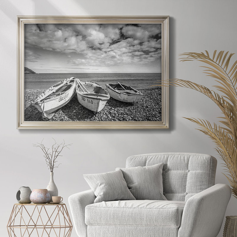 Canari Island, bateaux de pêche - reproduction d'art sur toile, H 23 po x l 32 po x P 2,5 po