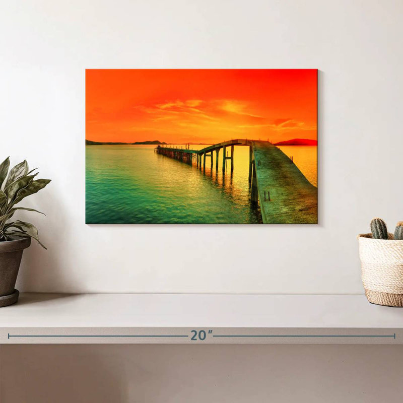 Aletra Pier Sunset, 8" H x 12" W