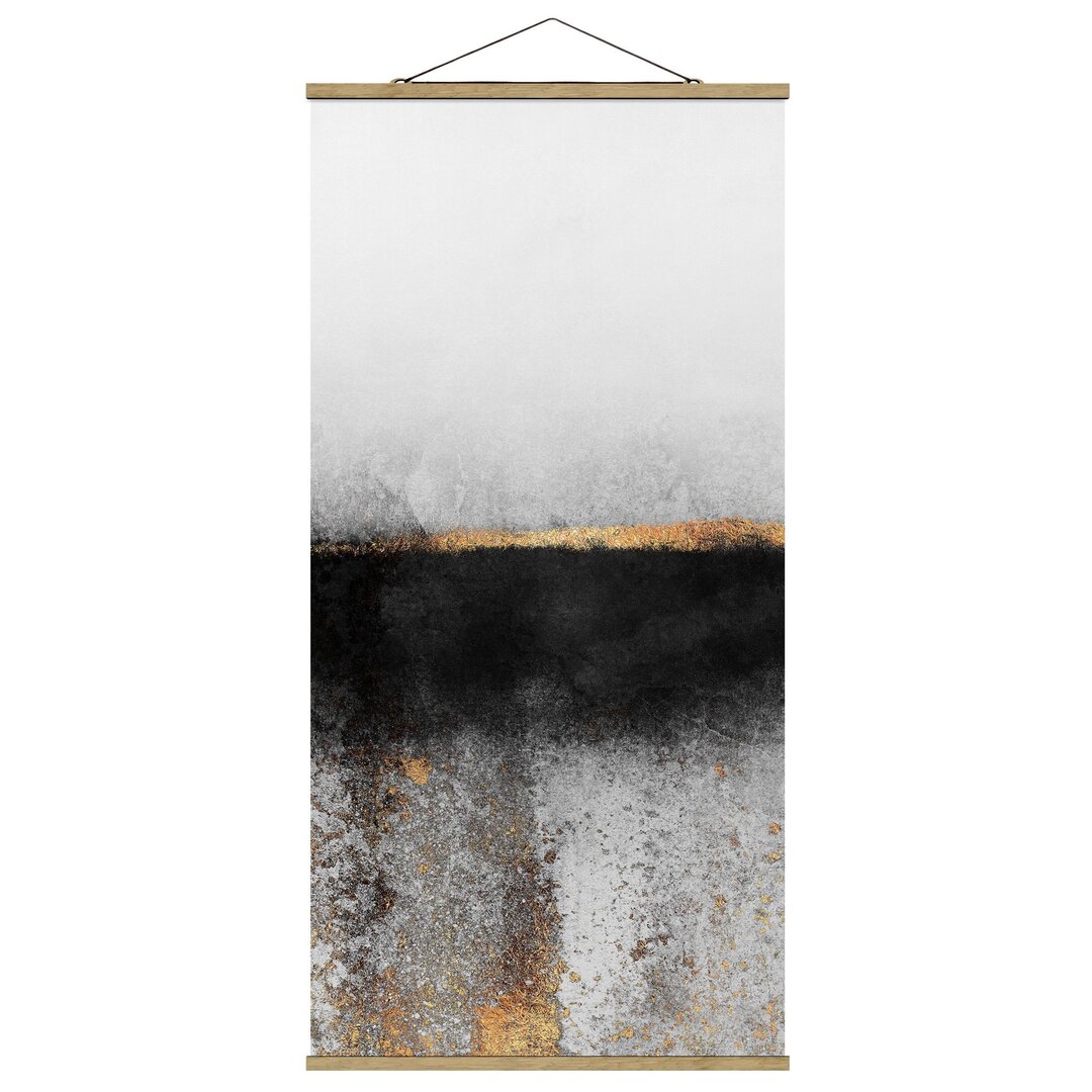 Kunstdruck Golden Horizon Black White von Elisabeth Fredriksson