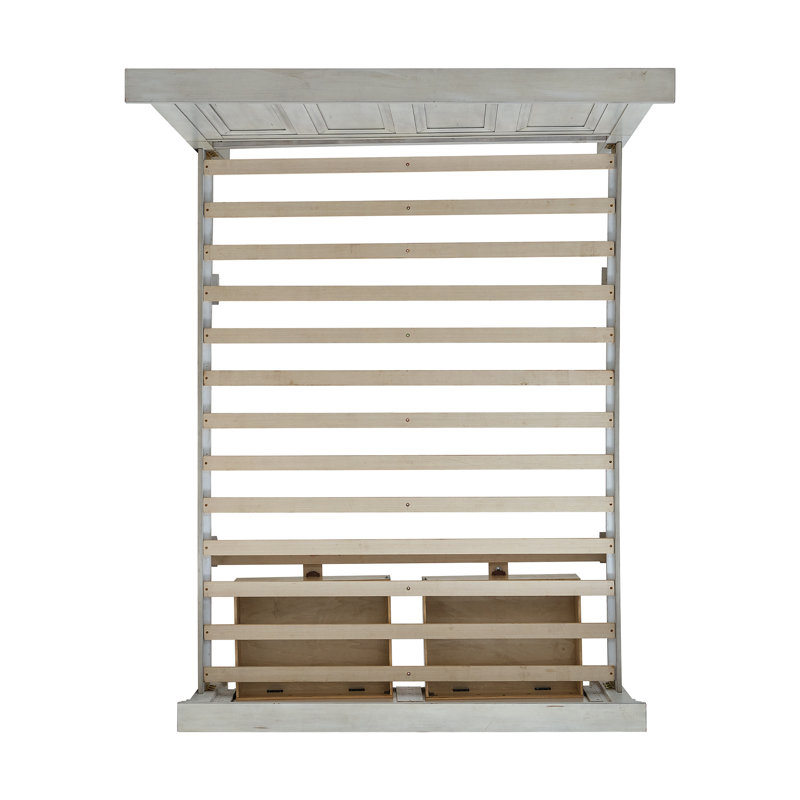 Palermo Storage 5PC Bedroom Set In Antique White, Queen
