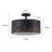 3-Light Industrial Drum Hand-Painted Distressed Semi-Flush Mount-1316247106