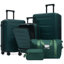 Ensemble de bagages 5 pièces avec ouverture frontale, ensemble de valise de transport extensible rigide avec double roue pivotante, bagage de voyage léger avec port USB, serrures TSA (20 "24" 28 ")