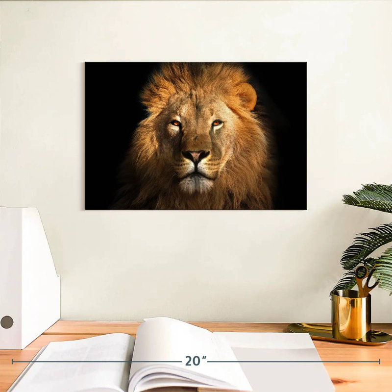Tête de lion féroce Brampt, H 8 po x l 12 po