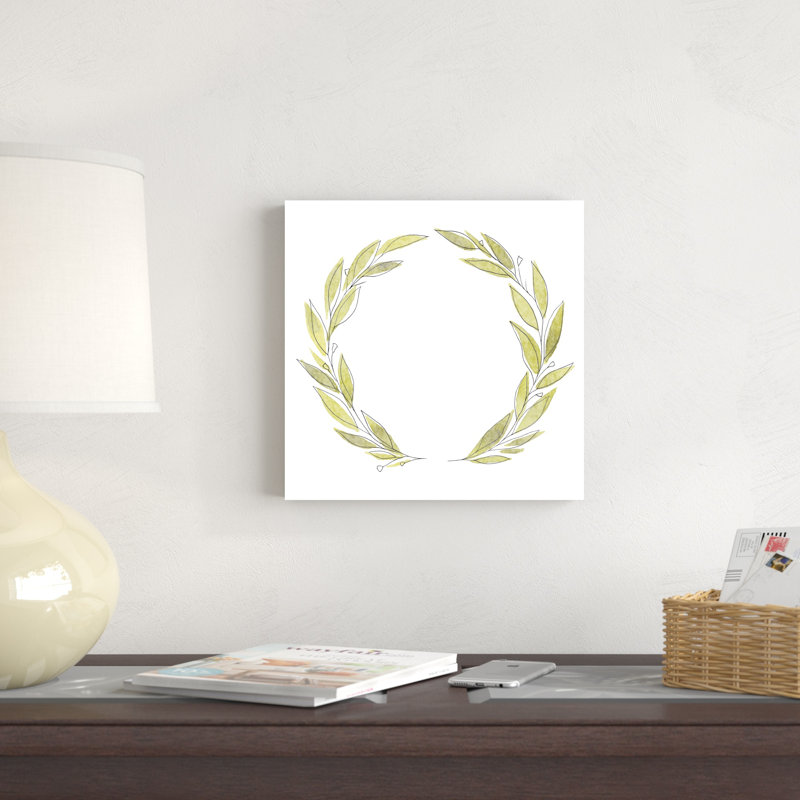 Wreath Simplicity II par Annie Warren - peinture sur toile tendue, H 12 po x l 12 po
