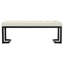 Banc rembourré capitonné Mira Vanilla Boucle