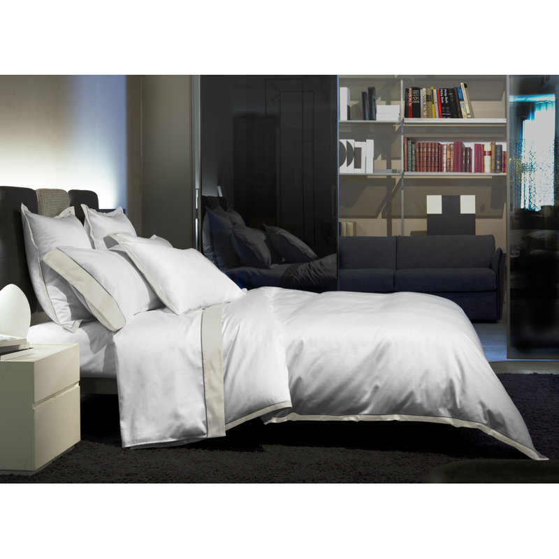Luna Duvet Cover, King Duvet Cover, White/Pearl