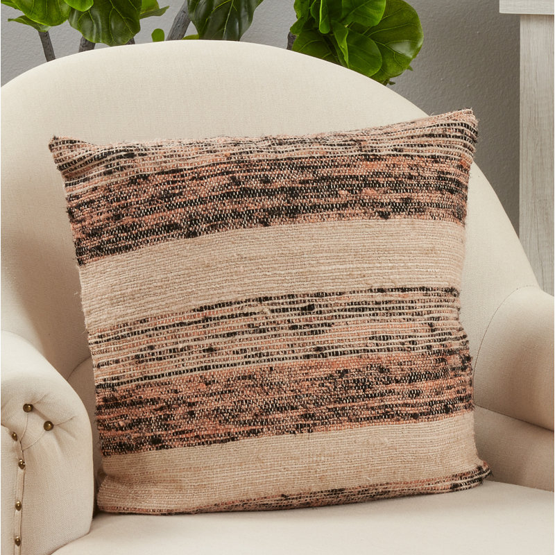 Celestia Collection Striped Rayon/Viscose Pillow Cover