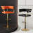 Bar Stools PU Leather Swivel Counter Stools with Backs-107184480