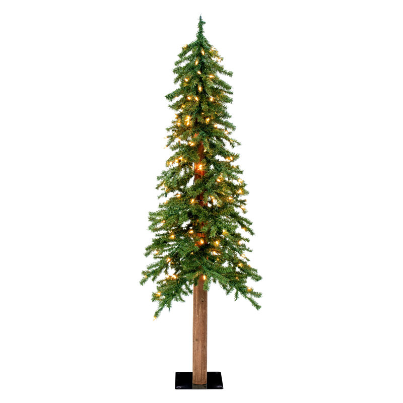 5' H Lighted Artificial Pine Christmas Tree