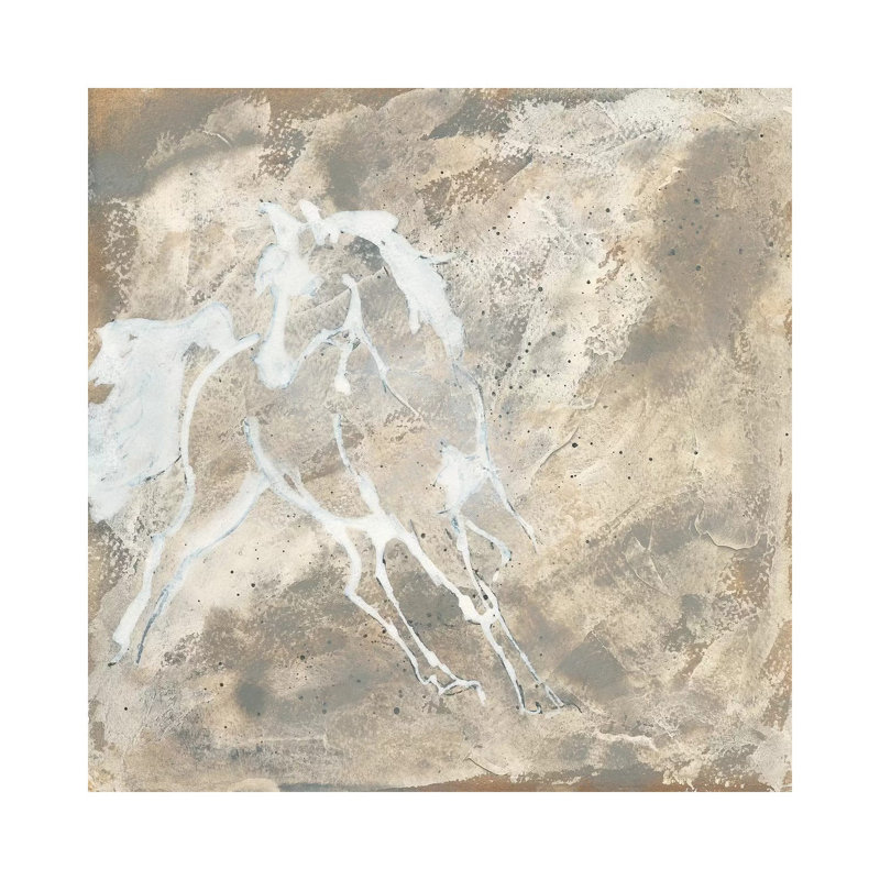 White Horse I by Chris Paschke - Wrapped Canvas Painting, 93.98 cm H x 93.98 cm W x 1.91 cm D