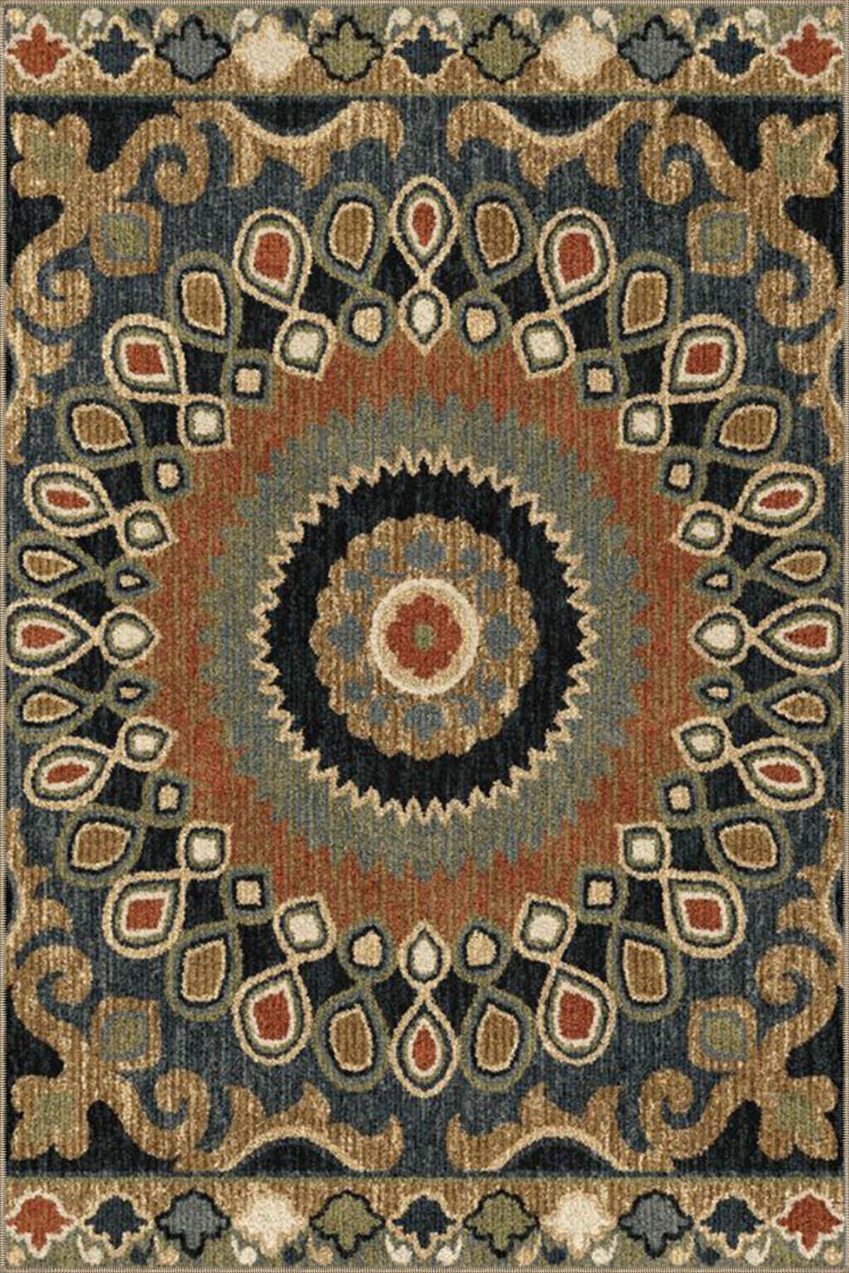 Hokku Designs Leaf Patterned Modern Patterned Woven Base Rug | Wayfair
