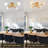 Doraelia 4-Light 18.11'' Dimmable Sputnik Modern Linear Chandelier Semi Flush Mount Ceiling Fixture-1597048415