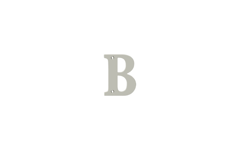 4" H Brass House Letter, Lifetime Brass, F