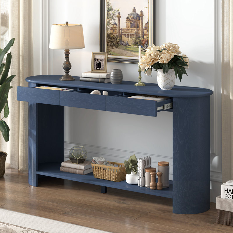 Jacueline avec trois tiroirs et tablette ouverte, Marine