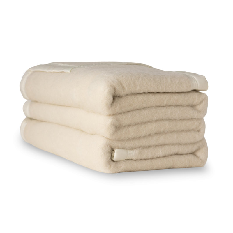 Couverture en laine Aurora, Naturel, Grand