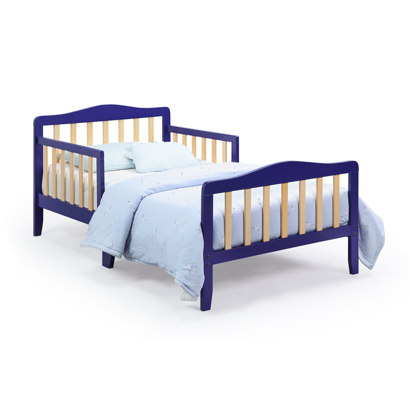 Twain Toddler Bed, Blue/Natural