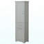 Grande armoire de rangement pour salle de bain, armoire de rangement autoportante avec deux tiroirs de tailles différentes et tablette réglable, panneau de fibres à densité moyenne avec finition peinte, gris-1398252705