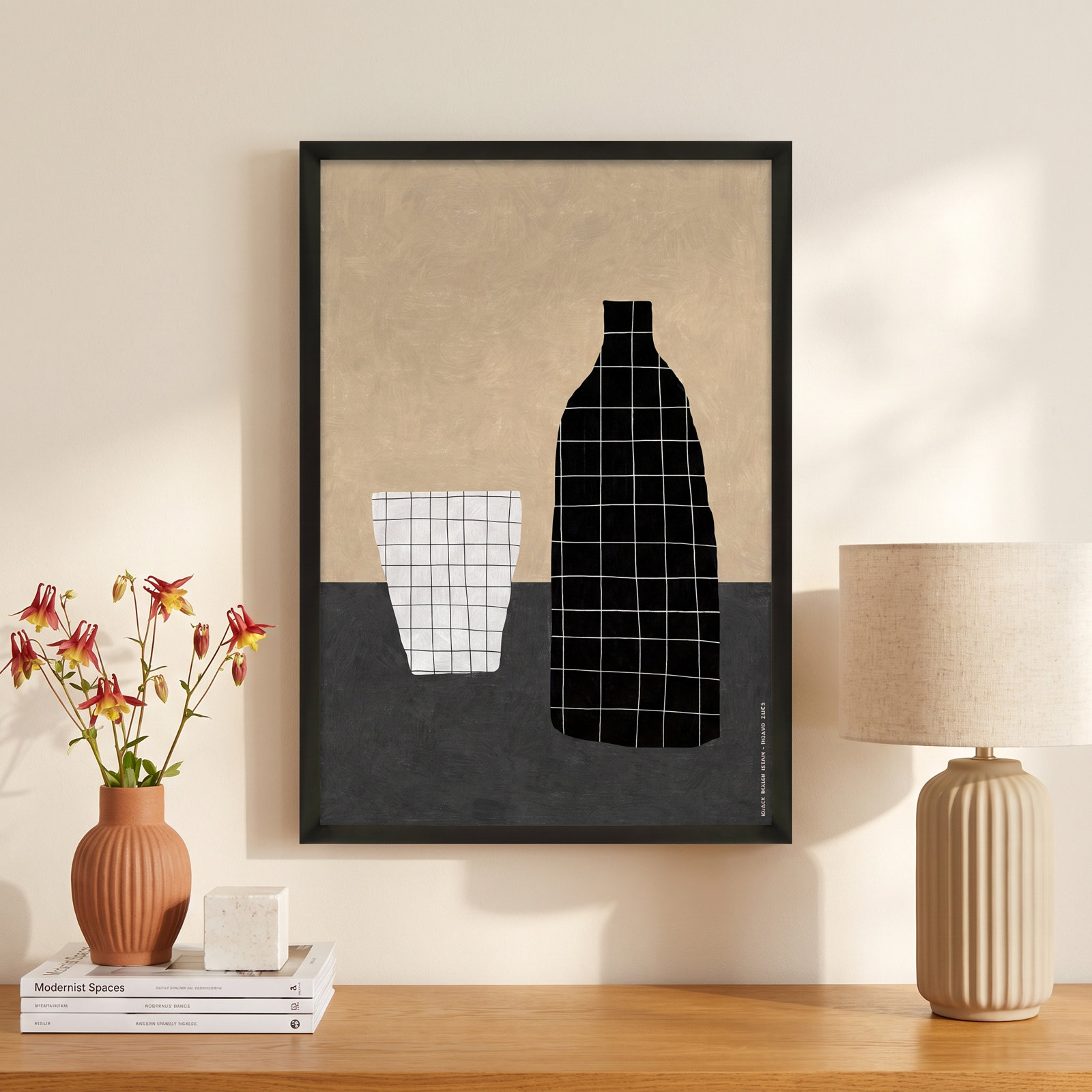 Carey "Cup 2" Print by Romina Gadler, Black Paper Framed, 20" H x 14" W