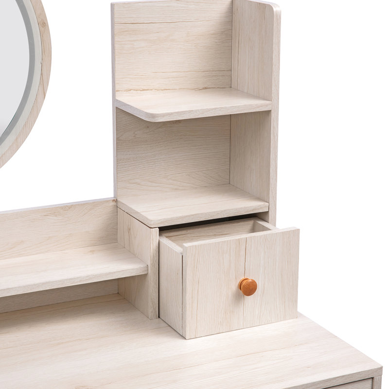 Meuble-lavabo moderne avec miroir et tabouret Modern
