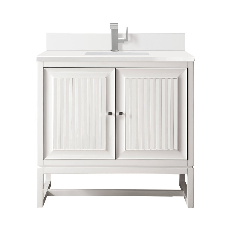 Athens 36'' W Single Vanity, White Zeus, Glossy White, Single-Hole
