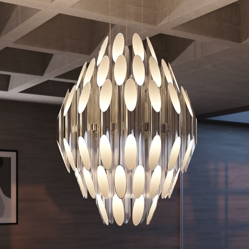 Chimes 90 - Light LED Chandelier, Polished Chrome
