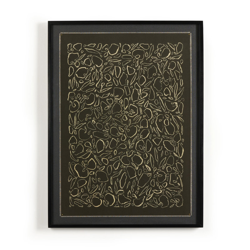 Cream On Black Glimmer Print by Laurel-Dawn Latshaw, 18" H x 24" W