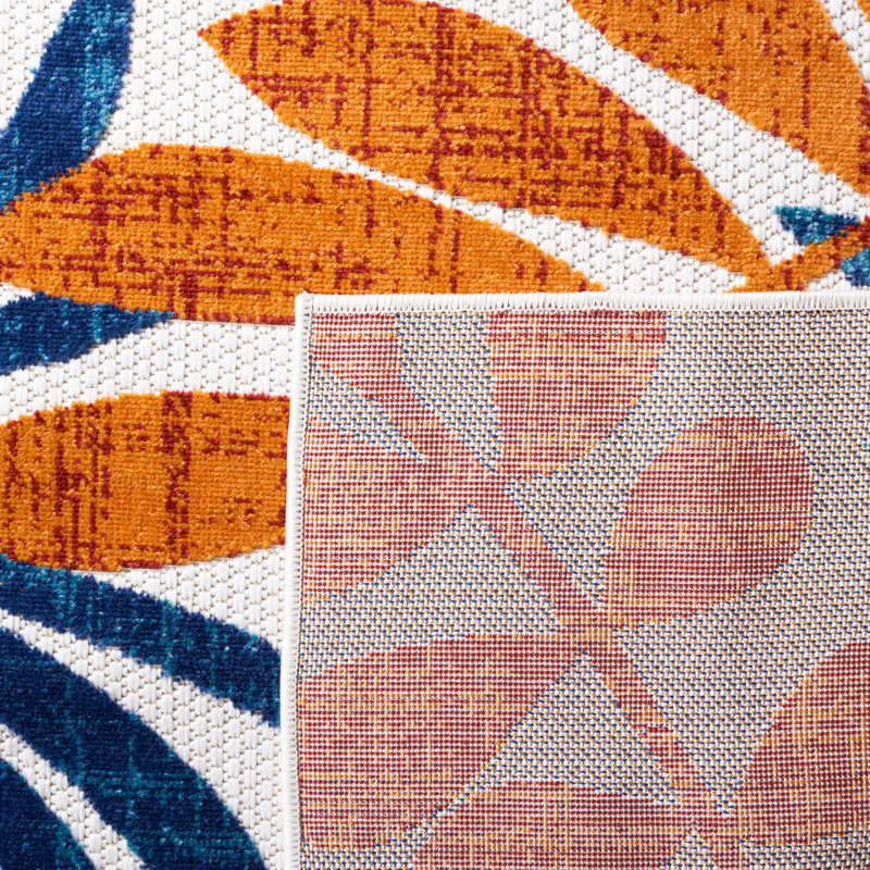 Tapis d'intérieur / extérieur à motif floral Anakin Performance, Rectangle 5 pi 3 po x 7 pi 6 po