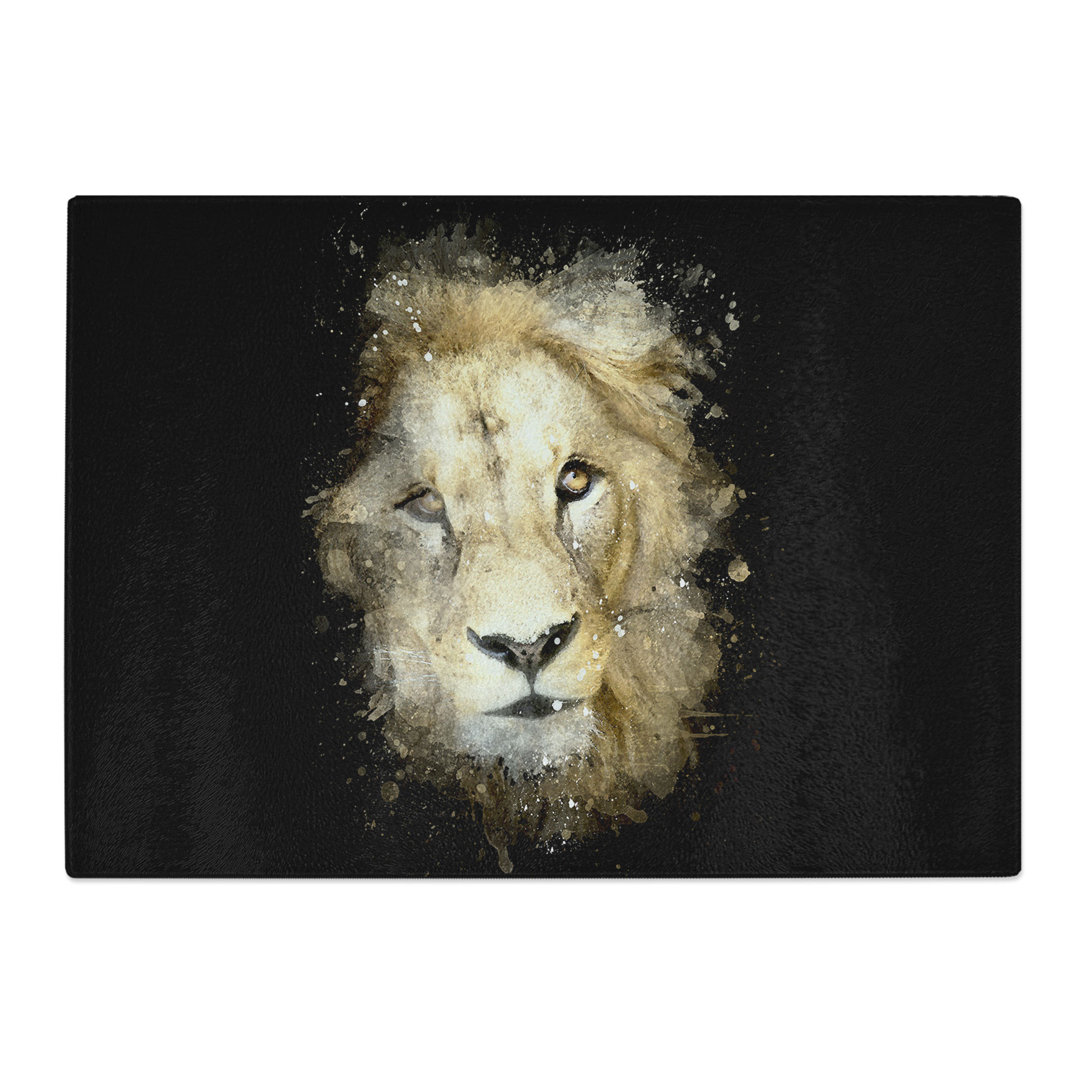 Tempered Glass the Face of a Lion Chopping Board