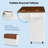 52" White Kitchen Island With Walnut Color Top - Fluted Design, Drop Leaf, Rolling, Power Outlet, Adjustable Shelves, 2 Doors & 2 Drawers - Kitchen Furniture